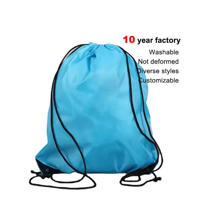 Wholesale Sports Waterproof Oxford Cloth Polyester Nylon Outdoor Pocket Drawstring Backpack