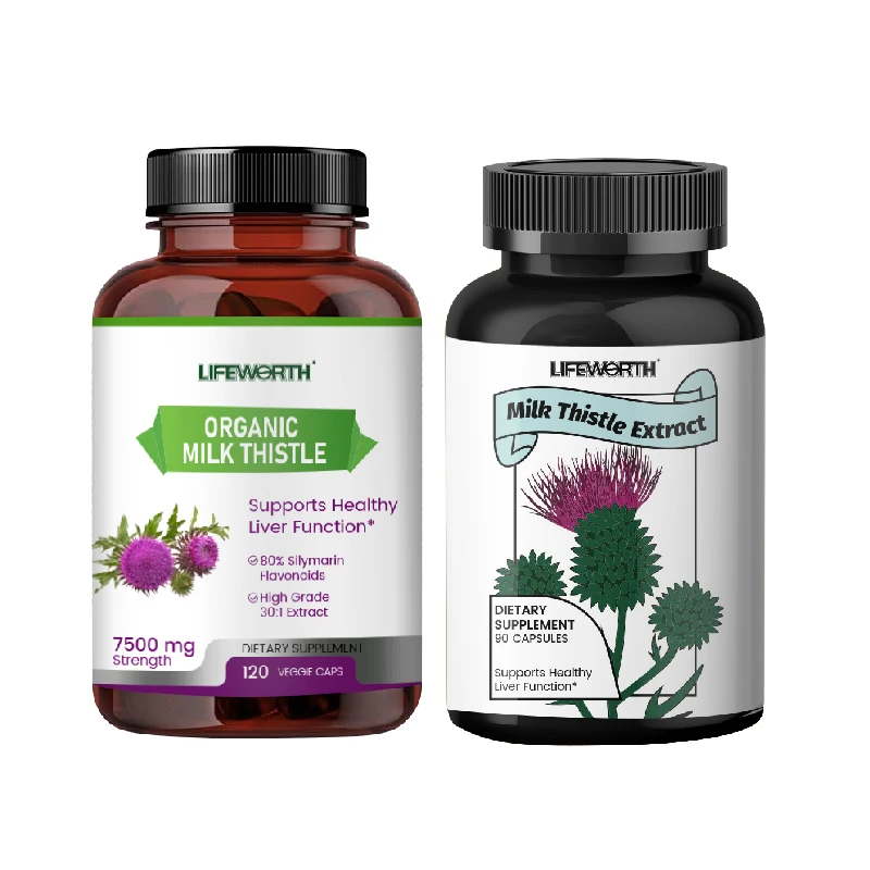 Lifeworth Liver Detox Cleanse Supplement Capsule/Liquid Milk Thistle Artichoke Root Extract Liver Health OEM