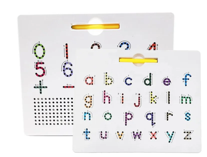 482 Steel Ball Double sided Lowercase Uppercase Kids Magnetic Writing Board magpad doodle toys for kid