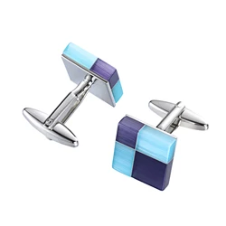 Big Fashion Party Man Cuff Links Jewelry Bronze Checkerboard Stone Cuff Link For Gentleman Formal Shirts Suits