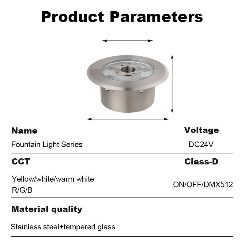 IP68 swimming pool fountain light LED RGB 316 stainless steel underwater light suitable for underwater and landscape use