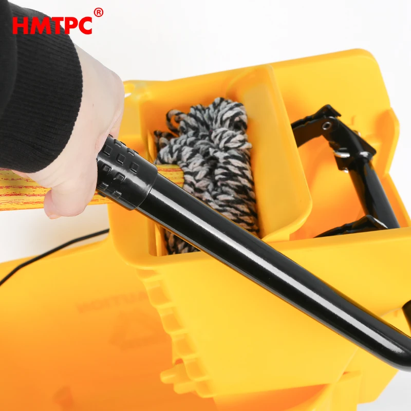 PP 30L 8Gal Wring Out Bucket Simple Cleaning Cart Plastic Double Pail Mop Wringing Storage Bucket Convenient Drain Water Barrels