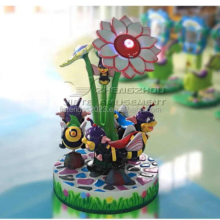 Factory Price Coin Operated Mini Electric Carousel For Amusement Park sale 3 Seats Small Carousel