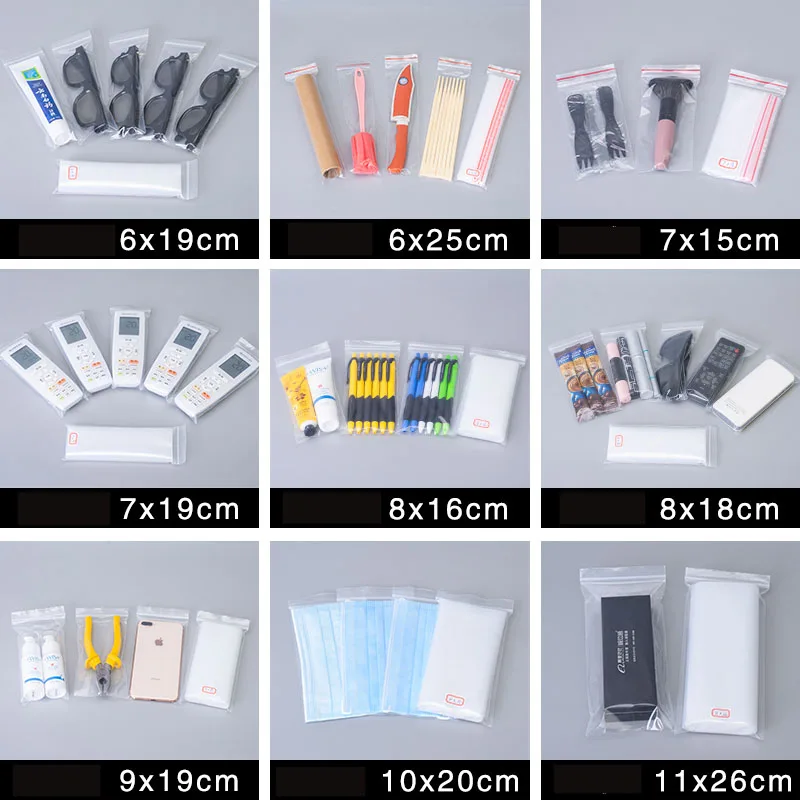 Good Quality Industrial PE Plastic Narrow Long Ziplock Bags