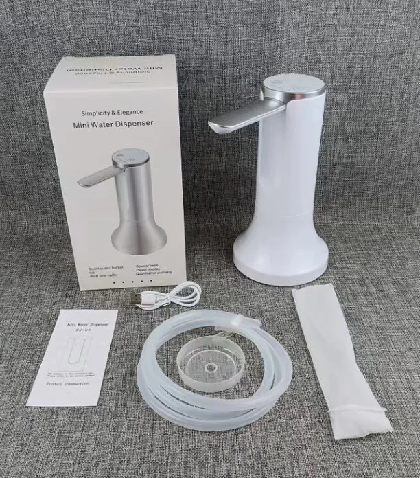 Electric Water Gallon Bottle Pump Automatic Water Dispenser Pump 19 Liters Foldable Desktop Water Bottle Pump H3 Rechargeable