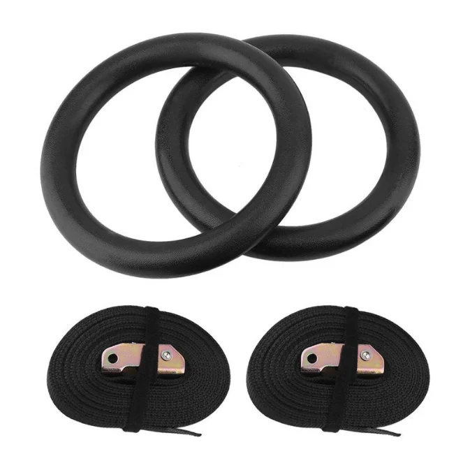 Wholesale wooden rings gym rope gym ring with custom logo