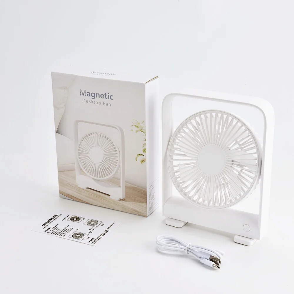 USB Rechargeable Mini Fan, Portable Desktop Fan with Battery for Bedroom and Office