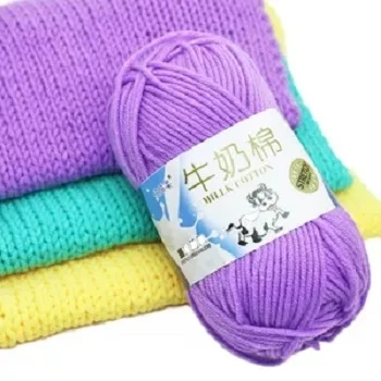 Dimuni Various Colors Soft Worsted hand knitting Baby Yarn 3ply 4ply 5ply 50g 100g milk cotton yarn for crochet
