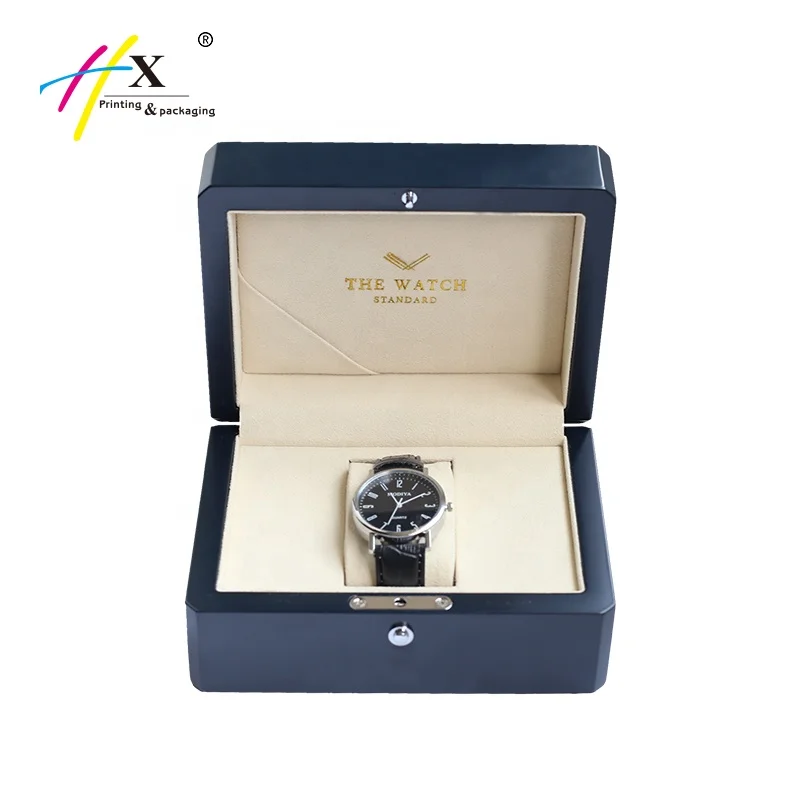 Custom Design New Arrival Luxury Wooden Watch Packaging Gift Box High Quality Watch Display Storage Box Single Watch Box