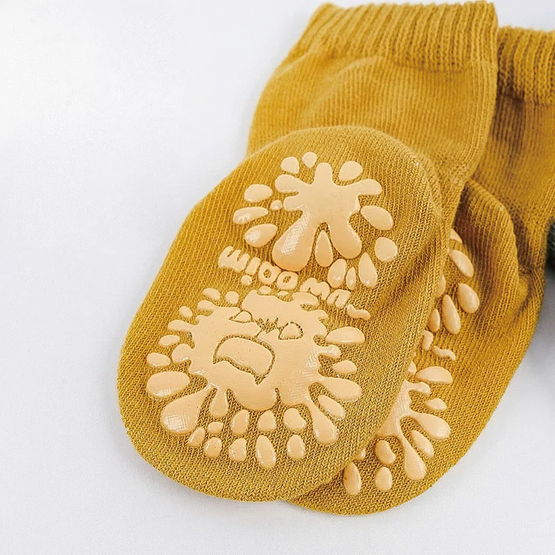 Kids Baby Custom Rubber Grips Yoga Socks Non Slip Anti Skid Pilates Ankle Grip Made Best Design Trampoline Socks