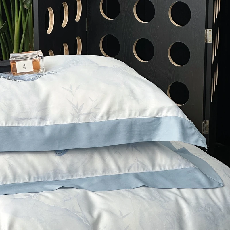 19mommeColor silk delicate embroidery quilt 4-piece quilt cover sheet pillowcase bedding 4-piece set