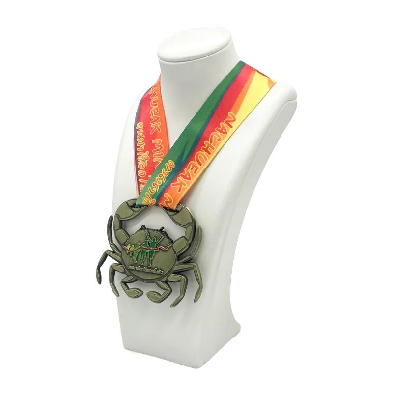 CN Factory Custom Martial Arts Medal Iron Zinc Alloy Creative Crab Model Sports Medal
