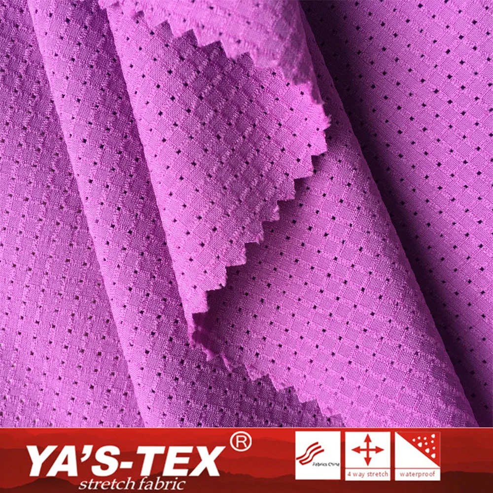 100% Polyester T400 Perforated DWR Waterproof Fabric For Clothes