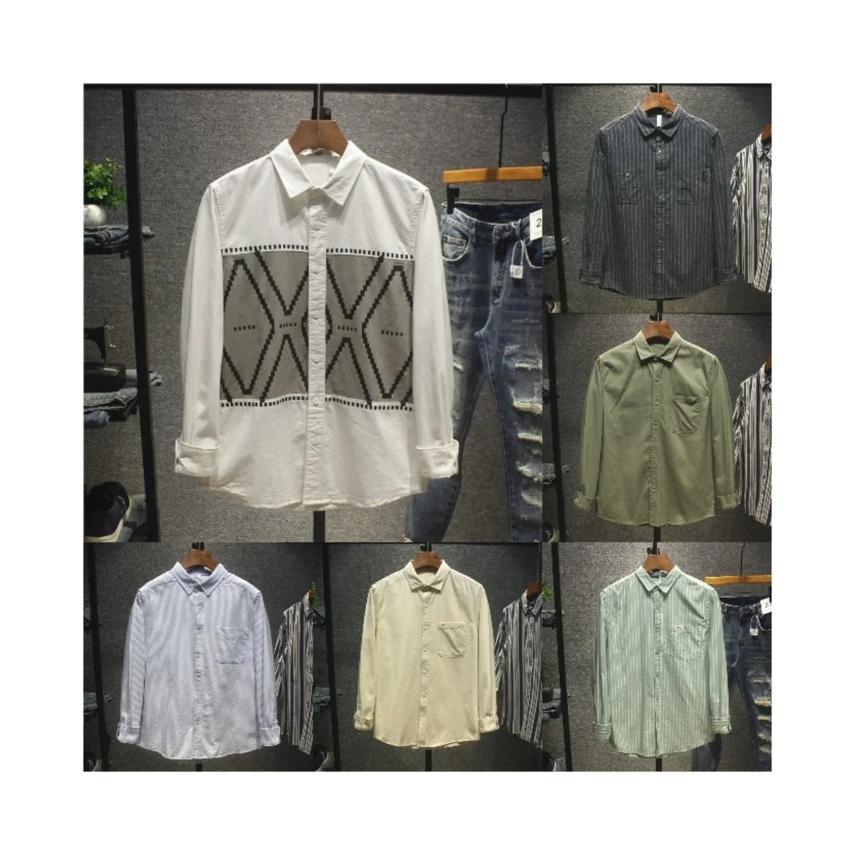 Уличная одежда S-3XL мужская Повседневная Свободная пляжная однотонный полосатый костюм с коротким рукавом рубашка в Юго-Восточной Азии комплект из двух предметов