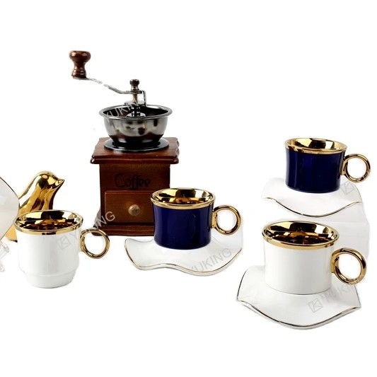 Hot sale new bone china coffee cup and saucer gift box tableware set