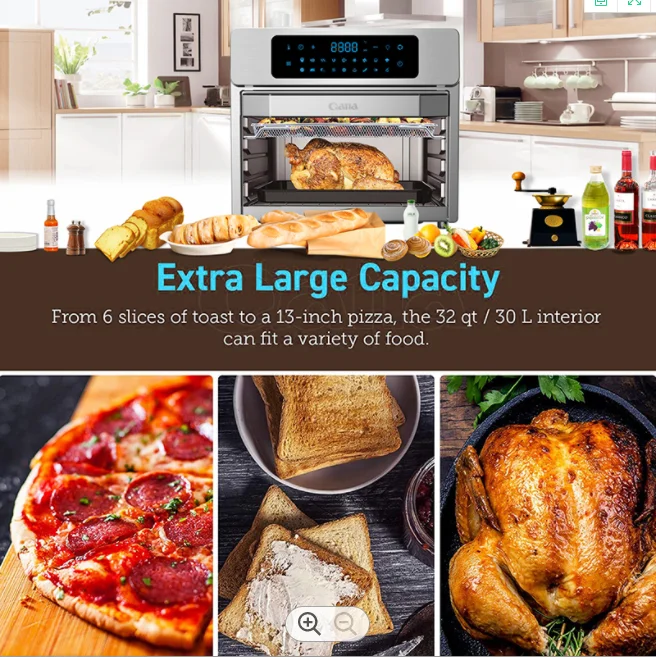 QANA Factory Wholesale OEM Mini Non-stick Smart Cooking Digital Electric Air Deep Fryer Horno Para Pan Food Processor Roaster