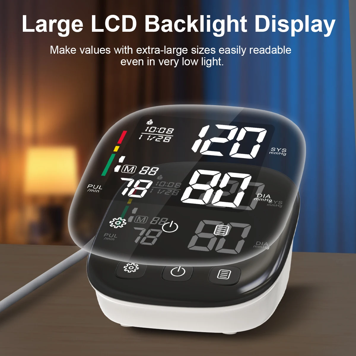 Electronic Sphygmomanometer Arm Blood Pressure Monitor BP Machine Digital Blood Pressure Monitor Automatic Digital BP Monitor