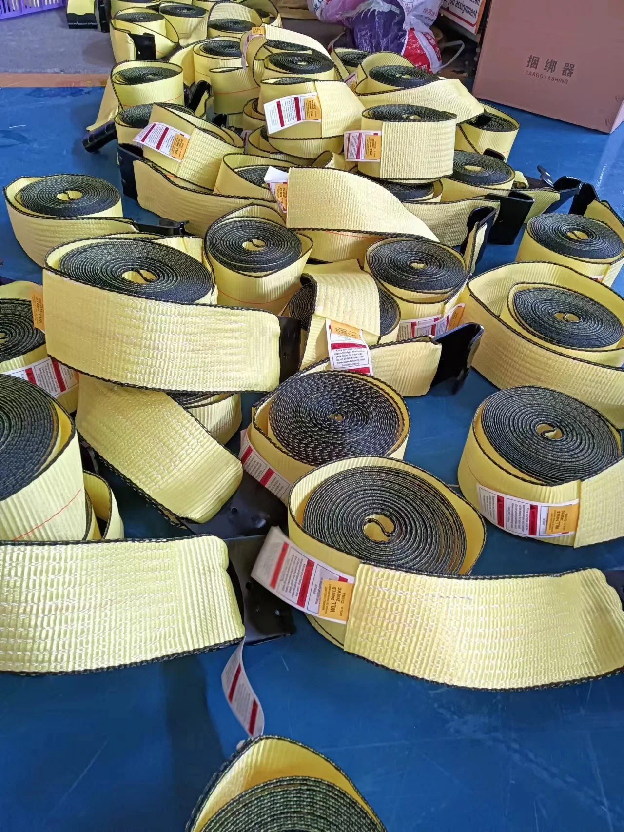 Custom Logo 4 inch 5400lbs Truck Cargo Transport Boat Trailer Strap Winch Strap with Flat Hook