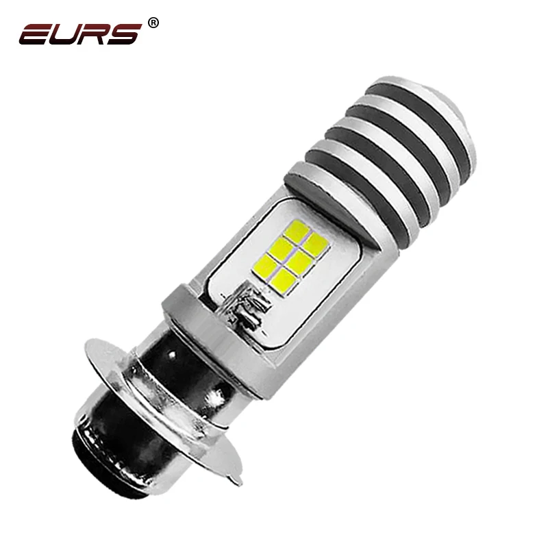 EURS Motorcycle Headlight 12SMD P15D H6M H4 LED 12-80V Motorbike Brake Lights Reversing Bulbs Turn Signal Lamp 1000LM Led bulbs