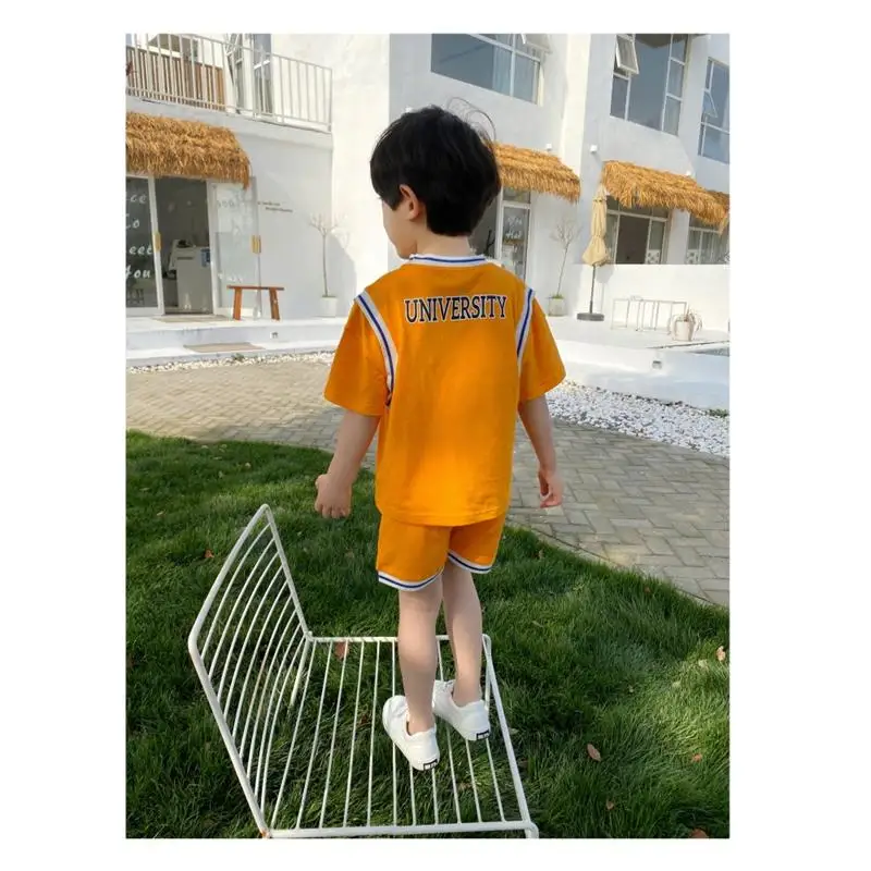 
Good Quality Multi-Colored 100% Cotton Summer Stylish Short Sleeve Track Suits Boys 
