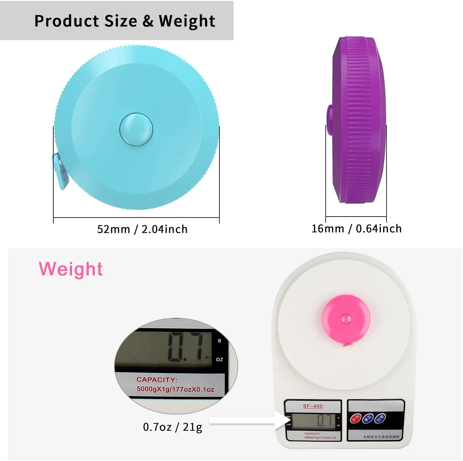 60-Inch 1.5 Meter Soft and Retractable Tape Body Tailor Sewing Craft Cloth Dieting Measuring Tape