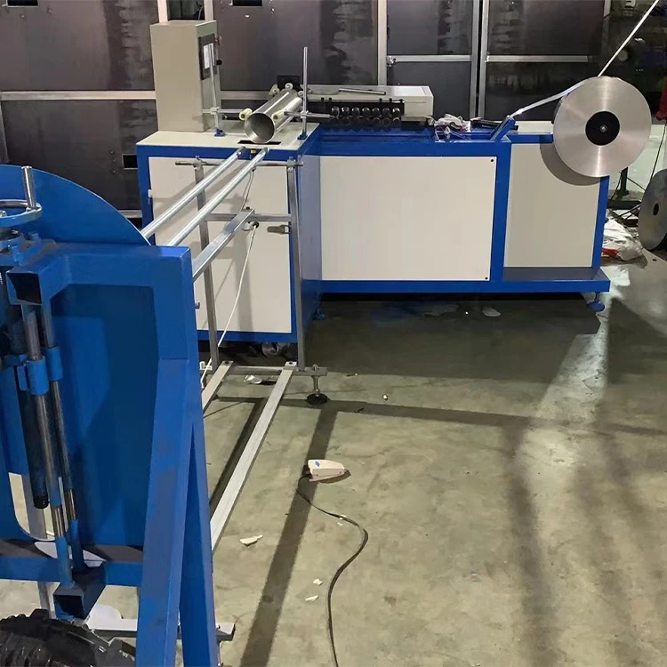 Automatic HVAC Pure Semi Rigid Aluminum Flex Air Duct Forming Easy Bend Tube Making Machine For High Temperature Chimney