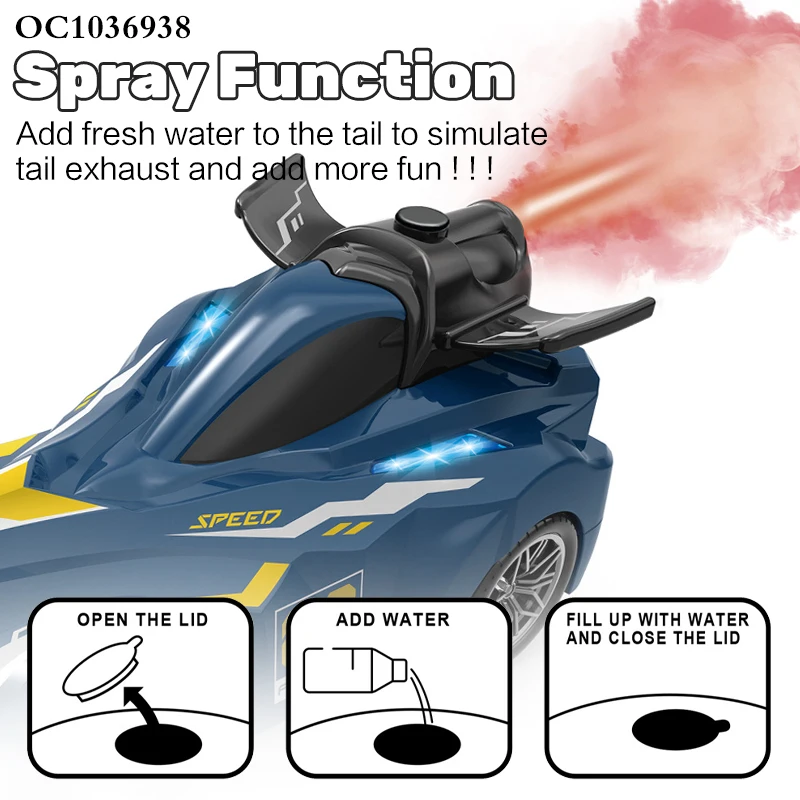 5CH RC Racing small remote control stunt car toy 2024 with mist spray