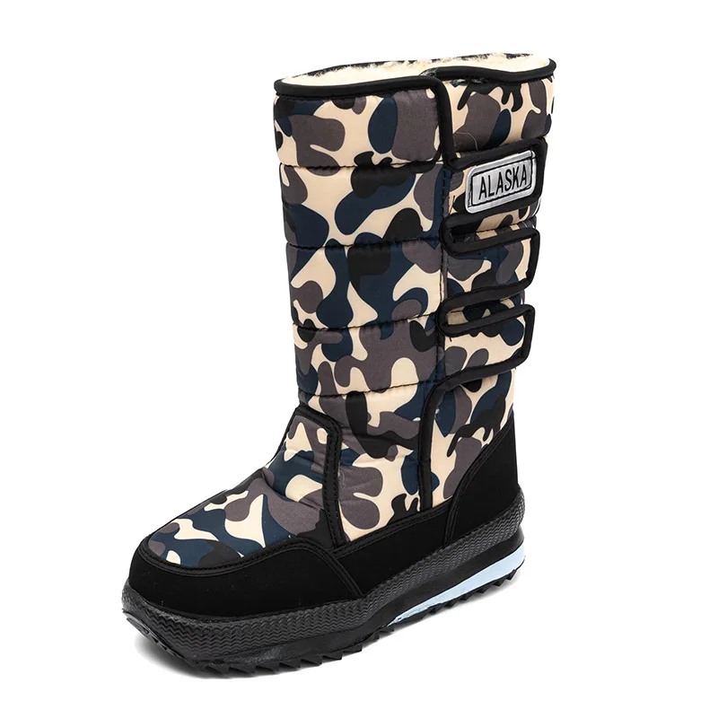 2022 Fashion Winter Waterproof Military Color Thigh Knee High Boots Winter Yeezy Ladies Heel Snow Boots For Women