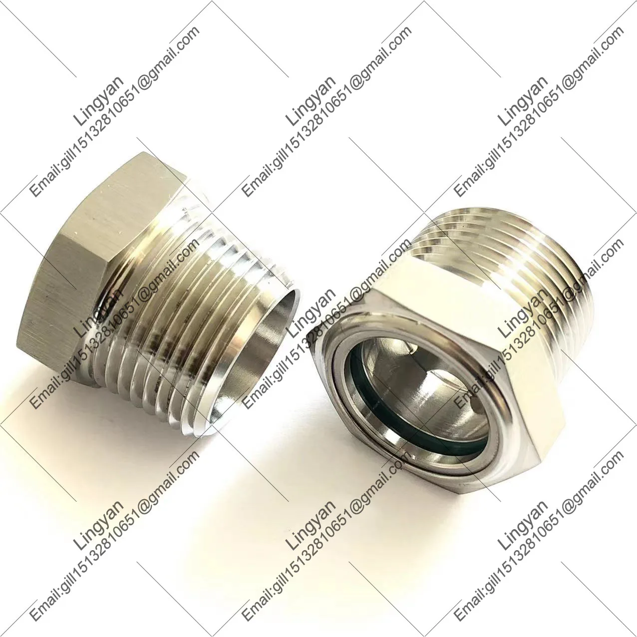 Brass Stainless Steel Oil Level Sight Glass Powder Tank Sight Glass