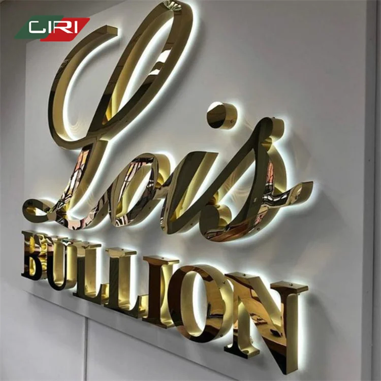CIRI Modern Design Outdoor Led Storefront Sign 3D Frontlit Letter Advertising Name Board For Shop