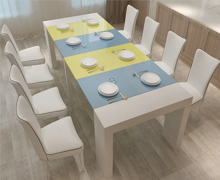 
expanding dinning table set dining room furniture MDF extendable dining table  (62371687565)