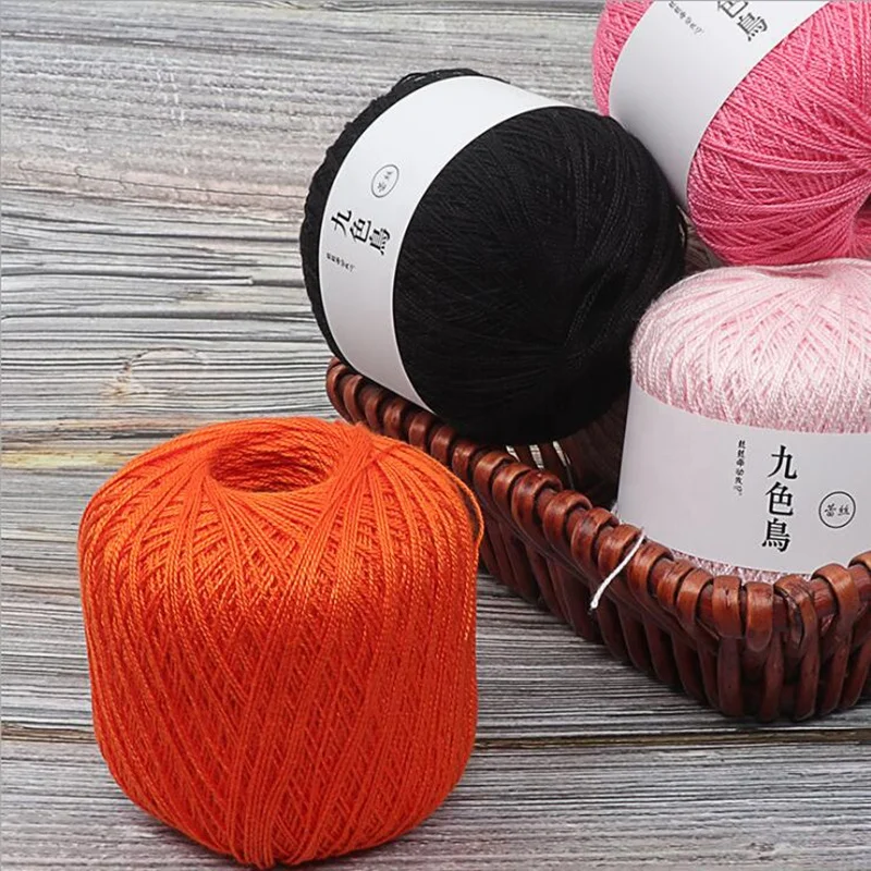 
Fashion 2020 New Lace Thread 2 Strands Hand-Woven Crochet Thread 100% Cotton Yarn Sweater Scarf DIY Toys Knitting Wool Yarn 