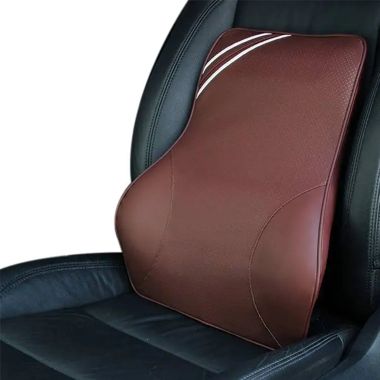 High Quality PU leather Auto car seat Back Cushion and Lumbar Support Pillows for Car Office Chair