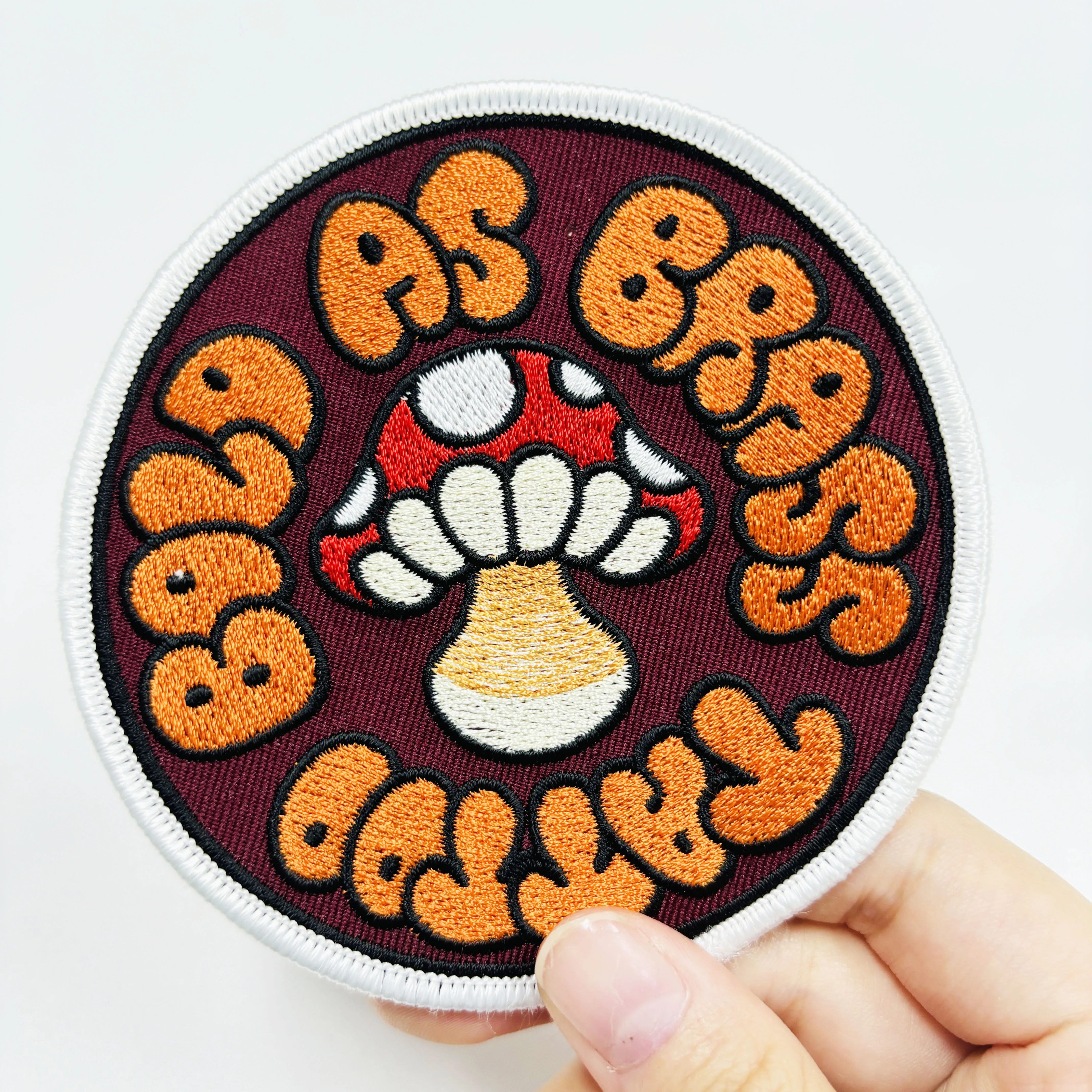 Factory Supply High Quality designer patch iron on backing  embroidered patches embroidery patches
