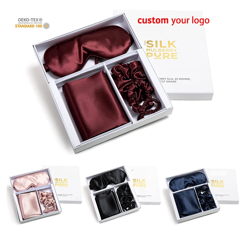 100% Mulberry Silk Pillowcase With Gift Box Natural Silk Pillow Case With Oeko Certificate