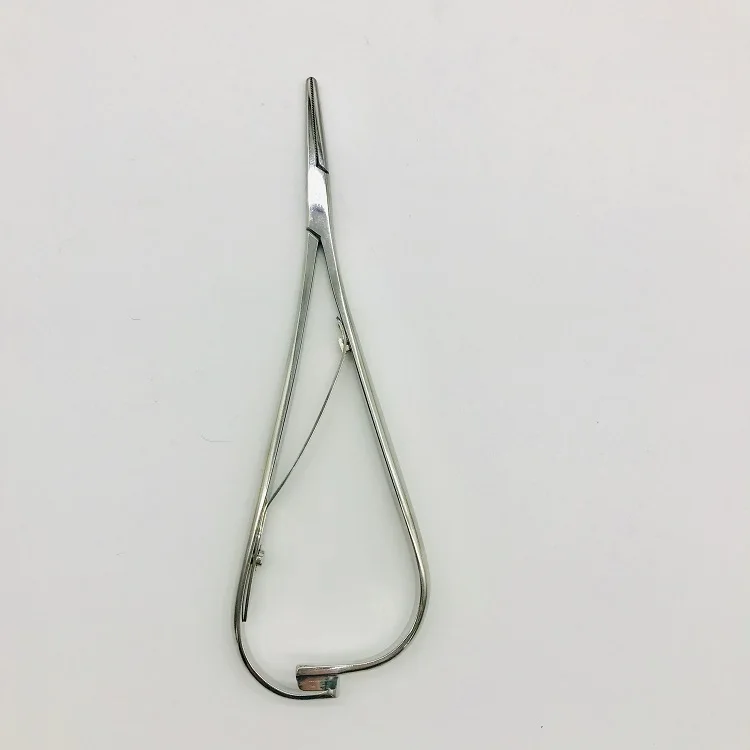 Dental Manufacturer CE Orthodontic Mathieu Needle Holder Wide Tip Tungsten Carbide Serrated Tip