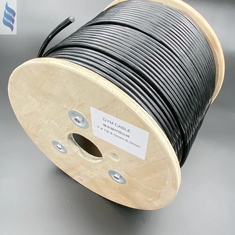 Commercial Home use Gym Cable Steel Wire Rope Heavy Duty Replacement Parts for Gym Fitness Cable Accessories 1/8' 3/16'