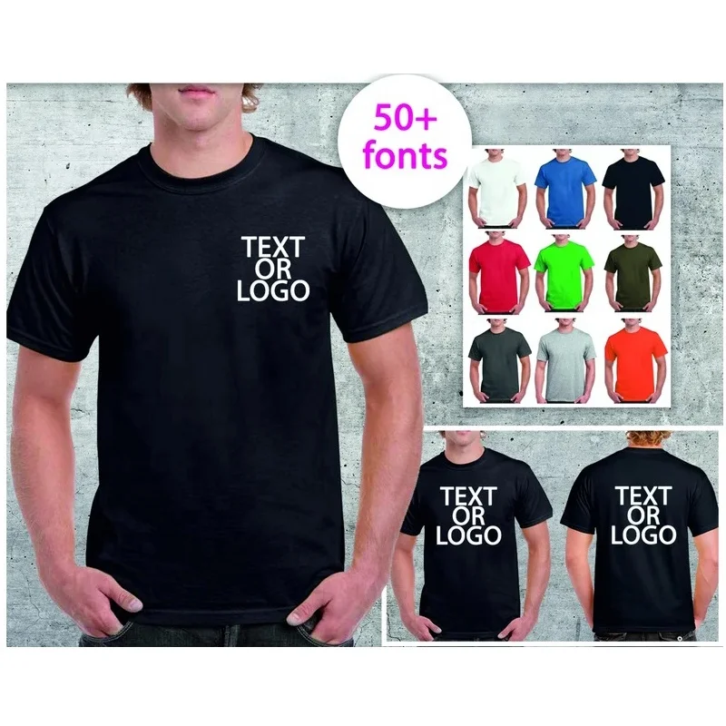 Oem 100% Cotton Mens Tshirt Puff Dtg Print Tee Logo T-shirt Silk Screen Printing Graphic Custom T Shirt