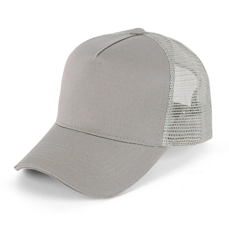 Custom classical embroidery patch 5 panel plain blank 100% cotton running sport mesh snapback baseball trucker hats with logo