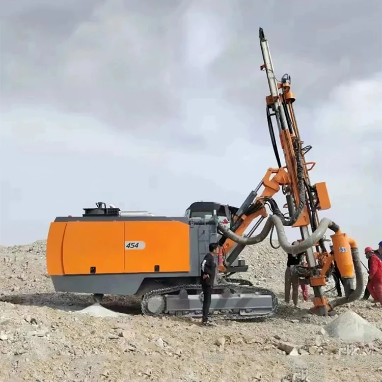 Dth Drilling Rig Mining Blasting Hole Depth 30m Hydraulic Crawler Mining Drilling Rig With Air Compressor