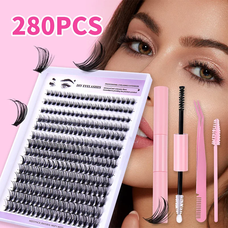 Wholesale New Segment Diy Lash Extension Kit Private Label Individual Lash Cluster Extensions D Curl Cluster Eyelash