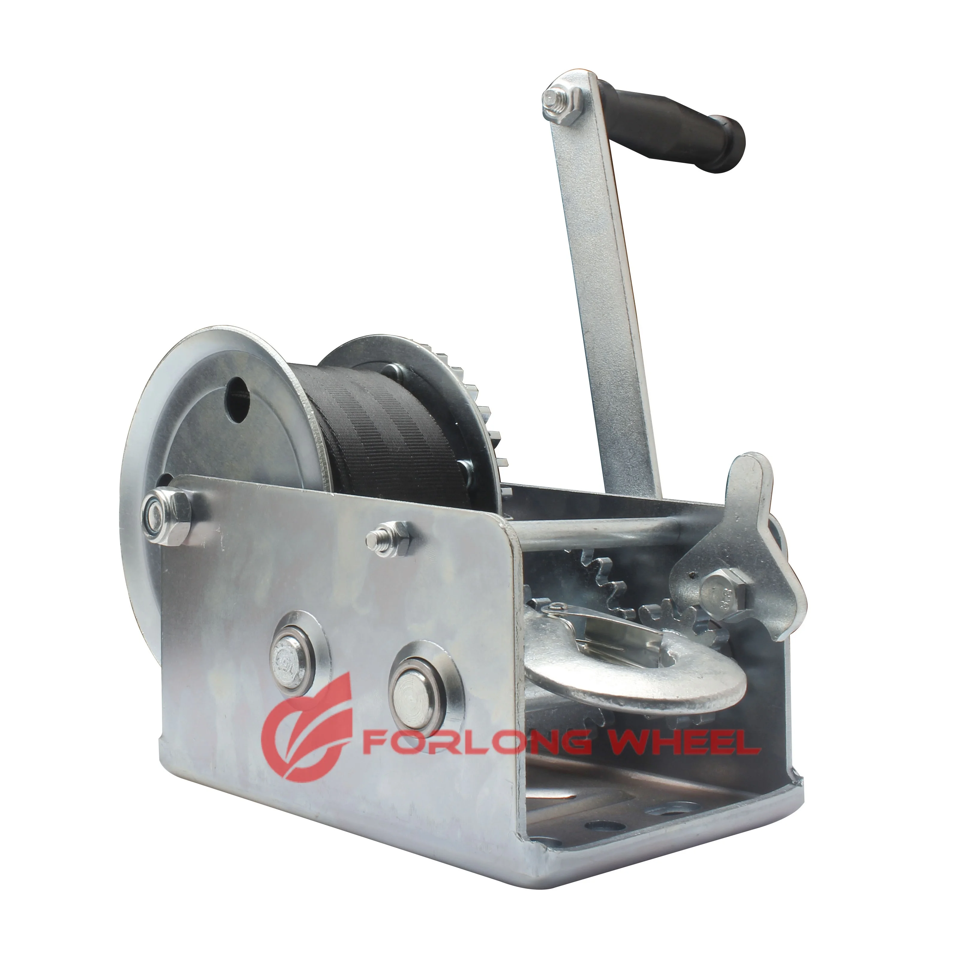 2500lbs 1100kgs Heavy Duty Manual Hand Winch, Hand Crank Strap Gear Winch With 10m Steel Wire For ATV Boat Trailer