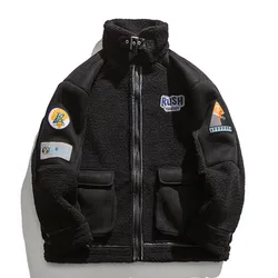 2022 New Arrival American Fashion Casual High Quality Wool Plus Size Unisex Men Fleece Jacket Coat