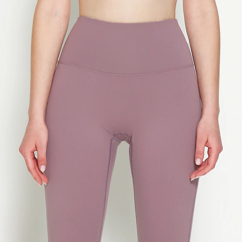 Wholesale High Waist Sports Pant Double Sided Nude Tights Yoga Leggings Seamless Women Workout Leggings