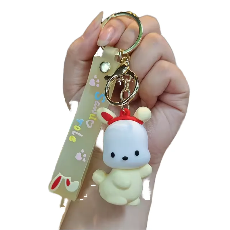 Kawaii Sanlio  Kulomi Keychain Cute Cartoon Anime Mylodi Doll Pendant Super Soft Plush Backpack Decoration Unisex Birthday