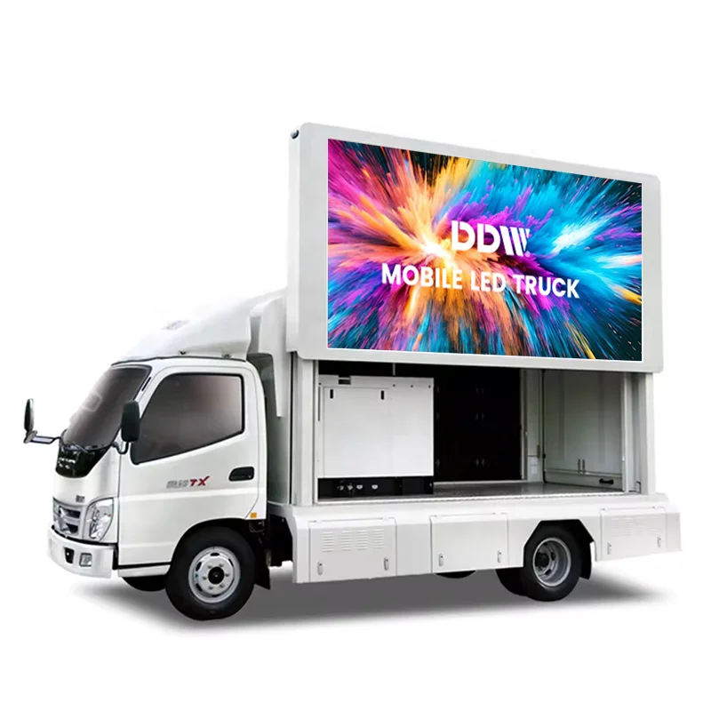 Full Color Vehicle Mounted LED Screen P3 P4 P5 Outdoor High Brightness Mobile LED Billboard Trucks With Complete System