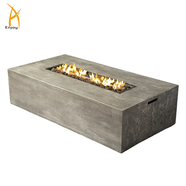 Hot Sales 48 Inch Faux Wood Gas Fire Pit  Patio Propane Fire Pit