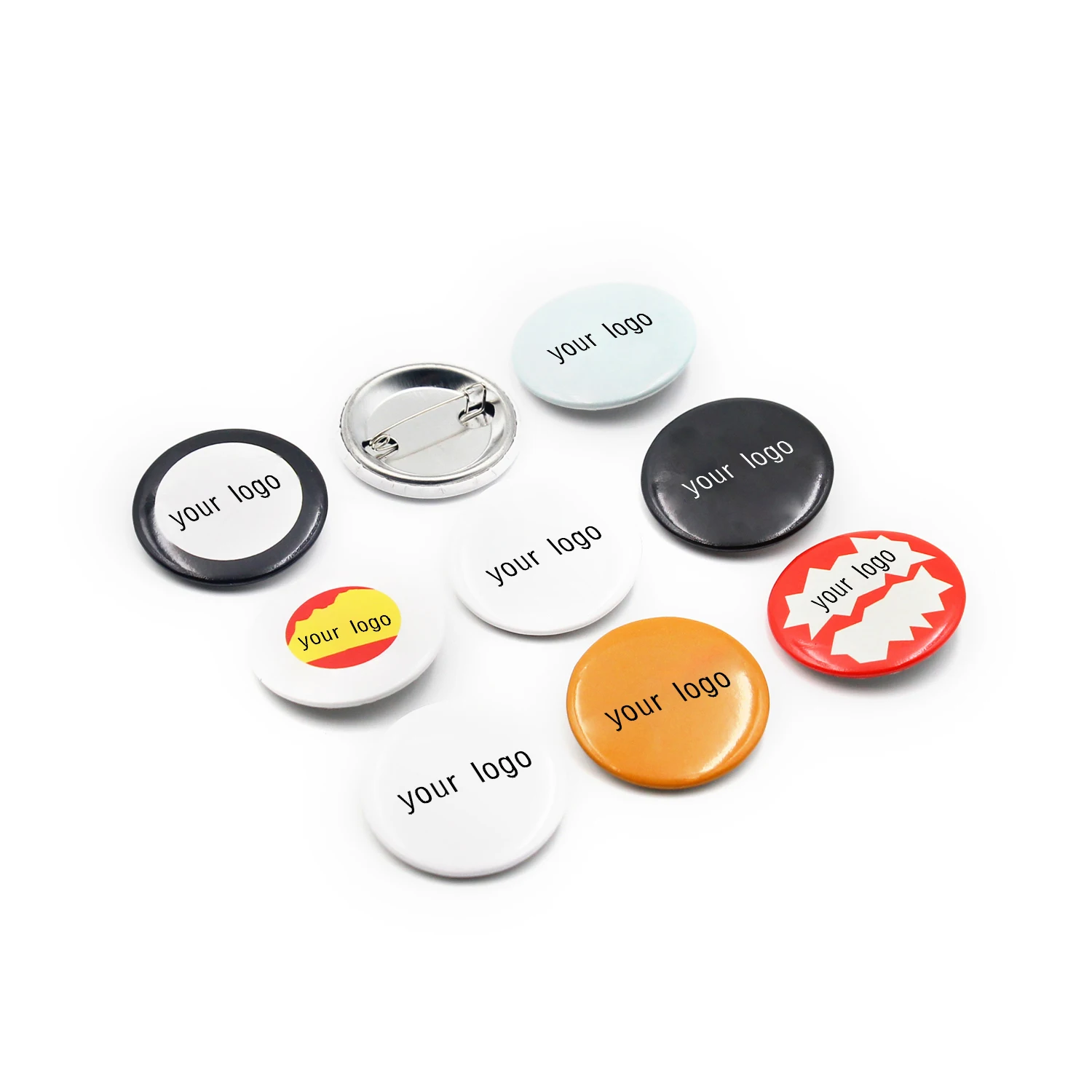 Button Badge Custom 37mm Promotional Round Pin Button Badge Magnet Maker Custom Logo
