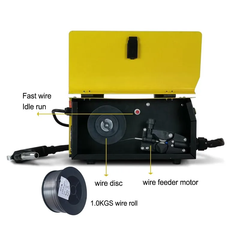 MIG gasless Welder with Flux Cored wire  220V 120A gasless mig welding for DIY and family repairing work use