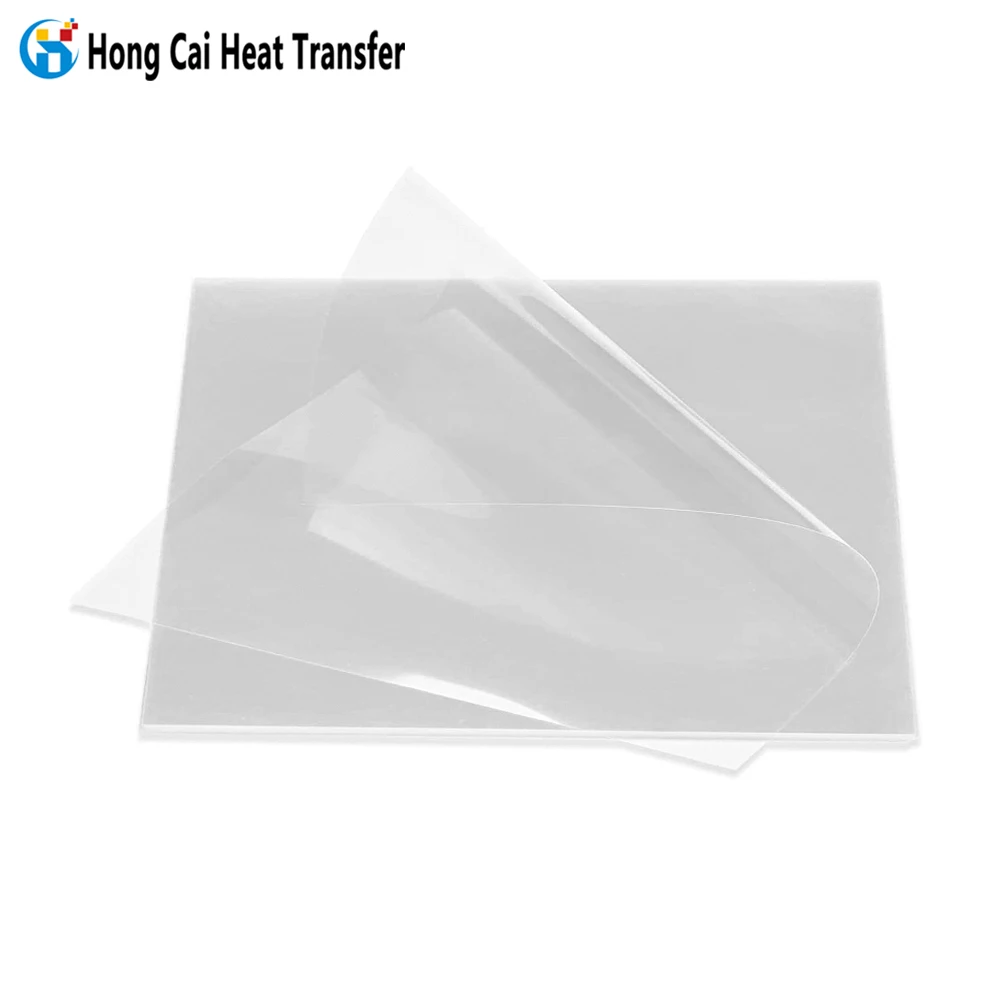 Hongcai custom printable inkjet film screen printing transfer cold and hot peel transparent heat transfer PET dtf film printing